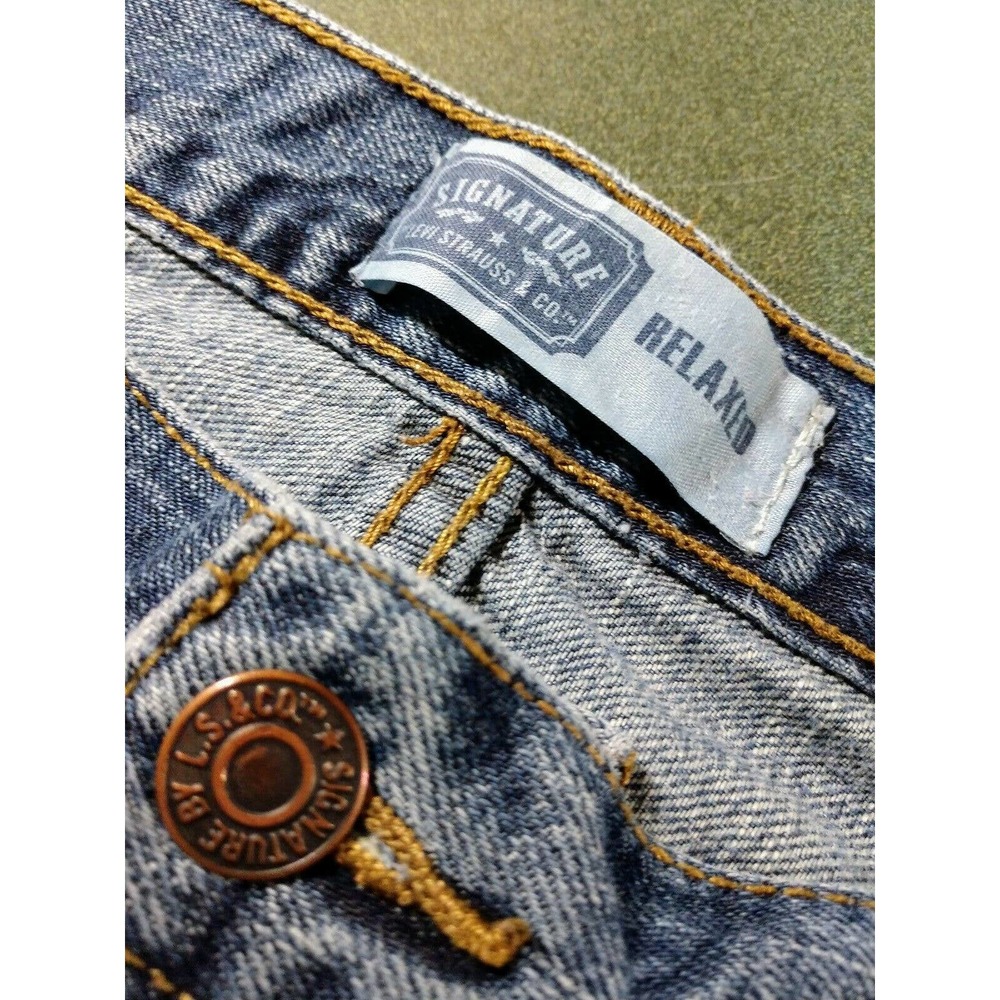 LEVI STRAUSS & CO SIGNATURE Men's Jeans Relaxed Fit 35/31 Work Jeans
